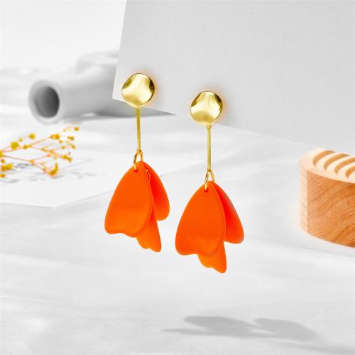 Acrylic Drop Earring, with Zinc Alloy, fashion jewelry & for woman 43mm 