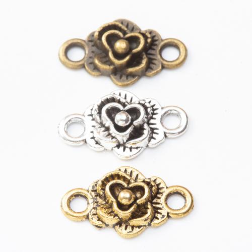 Flower Zinc Alloy Connector, plated, DIY & 1/1 loop Approx 