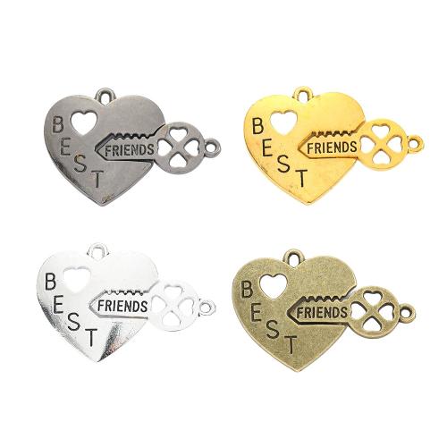 Zinc Alloy Heart Pendants, plated, DIY Approx 