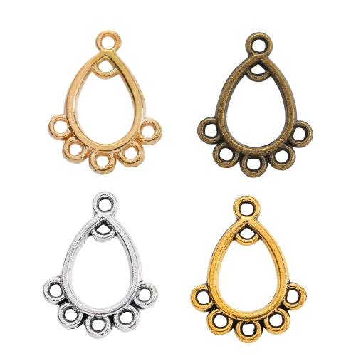 Zinc Alloy Charm Connector, Teardrop, plated, DIY & 2/5 loop Approx 