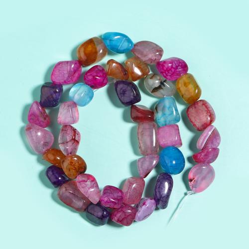 Agate Beads, irregular, DIY, multi-colored 