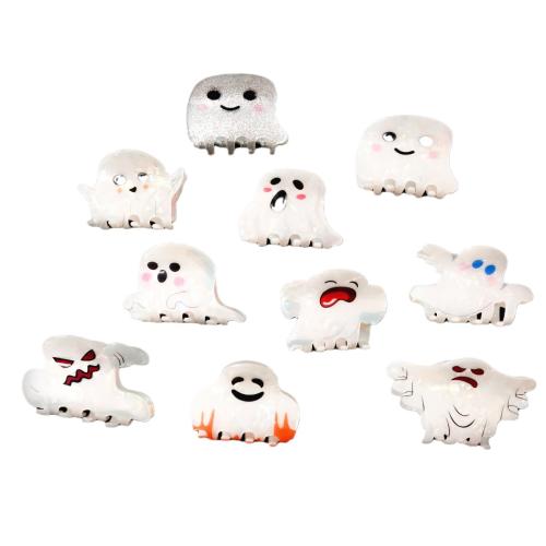 Pinces à cheveux griffes , plastique PVC, fait à la main, Halloween Design & styles différents pour le choix & pour femme, blanc, Vendu par PC