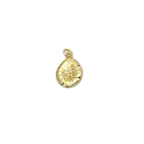 Cubic Zirconia Micro Pave Brass Pendant, plated, DIY & micro pave cubic zirconia, golden 