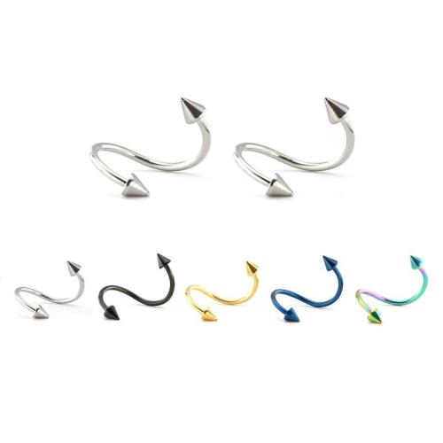 Stainless Steel Lip Ring, 304 Stainless Steel, plated, multifunctional & Unisex [