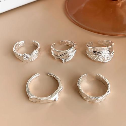 Anillo de Plata Ley, Plata de ley 925, Joyería & diferentes estilos para la opción & para mujer, tamaño:7, Vendido por UD