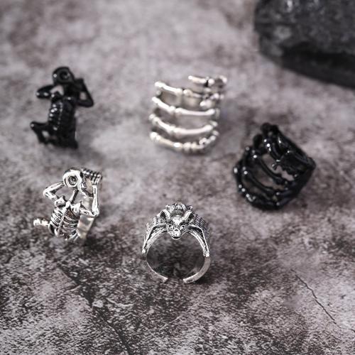 aleación de zinc Anillo de dedo Cuff, Diseño de Halloween & Joyería & diferentes estilos para la opción & para mujer, más colores para la opción, Vendido por UD