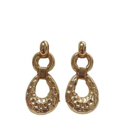 Boucle d'oreille goutte Zinc Alloy, alliage de zinc, bijoux de mode & pour femme & creux, doré Vendu par paire