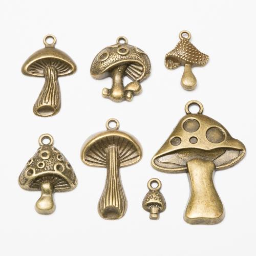 Zinc Alloy Jewelry Pendants, mushroom, antique bronze color plated, DIY Approx 