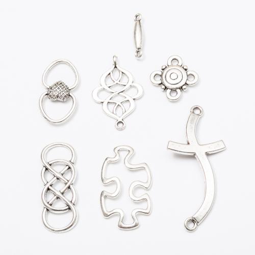 Zinc Alloy Charm Connector, antique silver color plated & DIY Approx 