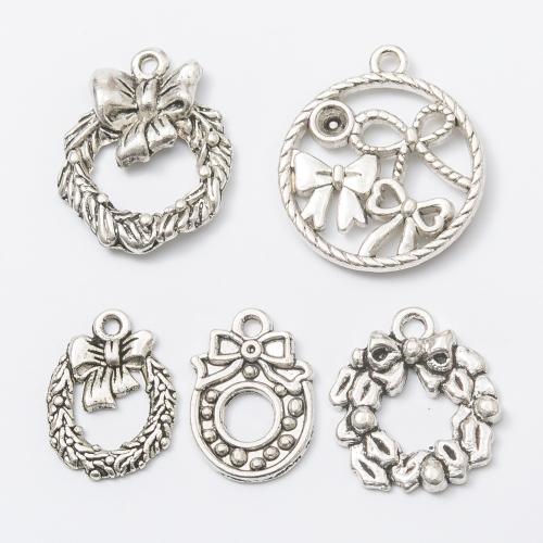 Zinc Alloy Christmas Pendants, antique silver color plated, DIY Approx 