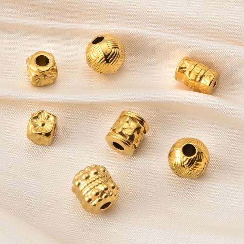 Titanium Steel Beads, gold color plated, DIY 