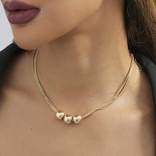 Zinc Alloy Necklace, with 7cm extender chain, gold color plated, fashion jewelry, golden cm 