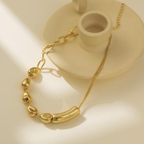 Zinc Alloy Necklace, with 7cm extender chain, gold color plated, fashion jewelry, golden cm 