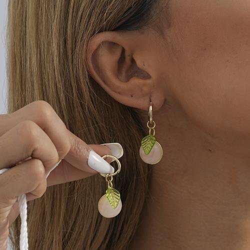 Acrylic Drop Earring, Zinc Alloy, with Acrylic, gold color plated, fashion jewelry, gold 