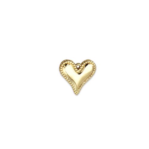 Brass Heart Pendants, plated, DIY, gold 