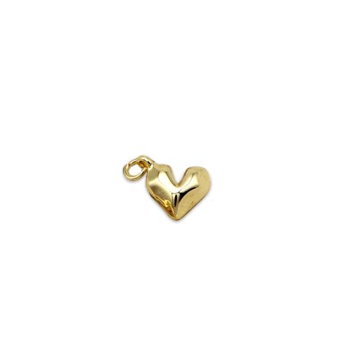 Brass Heart Pendants, plated, DIY, golden 