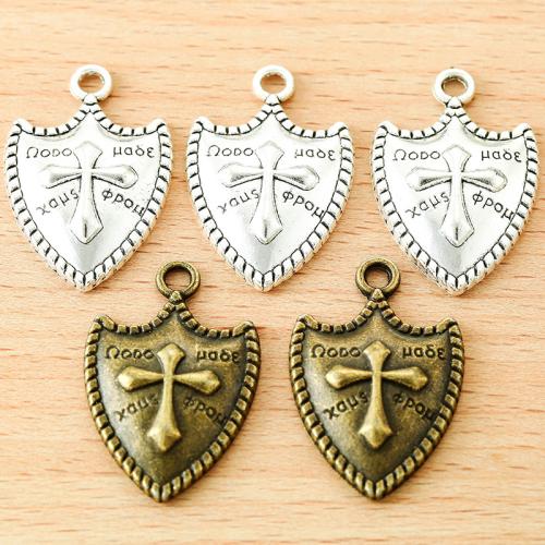 Zinc Alloy Jewelry Pendants, Shield, plated, DIY 