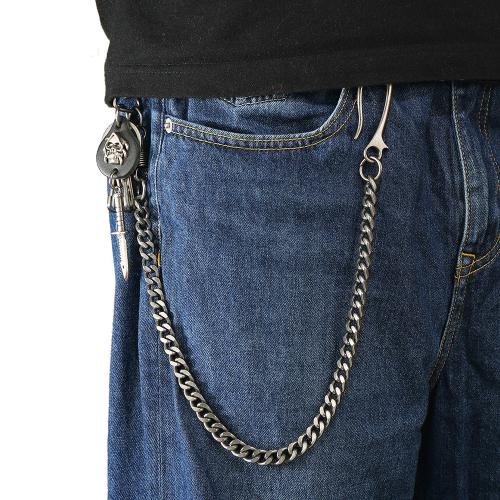 Body Chain Jewelry, Zinc Alloy, with PU Leather & Iron, plated, punk style & for man 