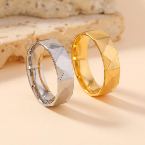 Edelstahl Fingerring, 304 Edelstahl, Modeschmuck & unisex & verschiedene Größen vorhanden, keine, width 6mm, verkauft von PC