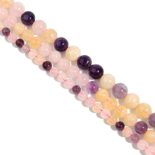 Fashion Crystal Beads, Super Seven Crystal, Round, DIY mixed colors Approx 38 cm [