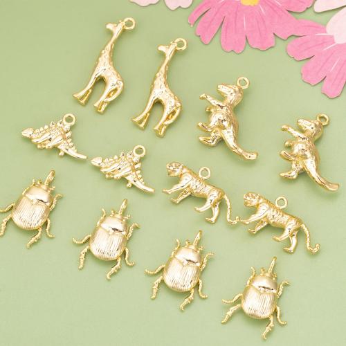 Animal Brass Pendants, plated, DIY 