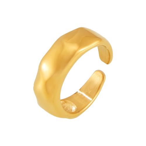 Titane Acier Bague, Acier titane, Plaqué or 18K, bijoux de mode & pour femme Vendu par PC[