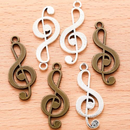 Musical Instrument Shaped Zinc Alloy Pendants, Music Note, plated, DIY [