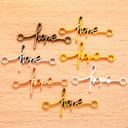 Zinc Alloy Charm Connector, Alphabet Letter, plated, DIY & 1/1 loop 