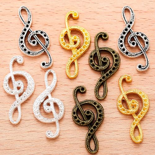 Musical Instrument Shaped Zinc Alloy Pendants, Music Note, plated, DIY [