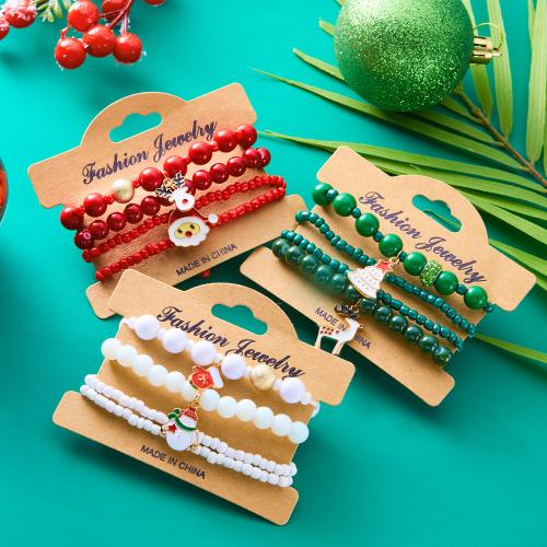 Pulseras de acrílico, con Seedbead, diferentes estilos para la opción & para mujer & esmalte & con diamantes de imitación, más colores para la opción, Vendido por UD