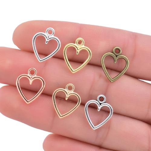 Zinc Alloy Heart Pendants, plated, DIY 