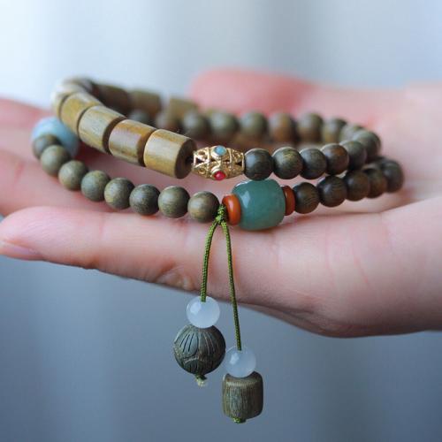 Wood Bracelets, Green Sandalwood, multifunctional & Unisex Approx 33 cm 