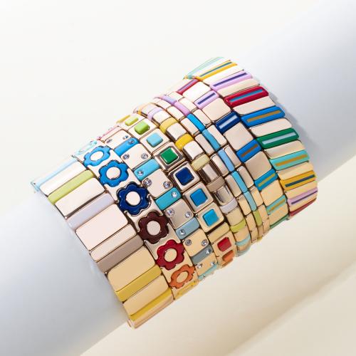 Porcelain Bracelets, plated & for woman & enamel 