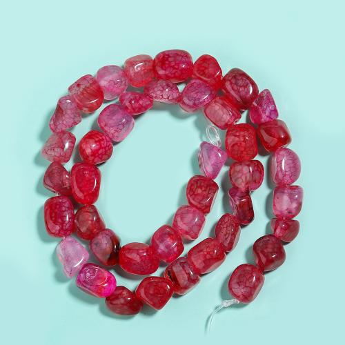 Agate Beads, irregular, DIY, red 