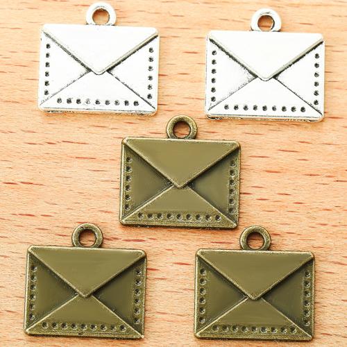 Zinc Alloy Jewelry Pendants, Envelope, plated, DIY 