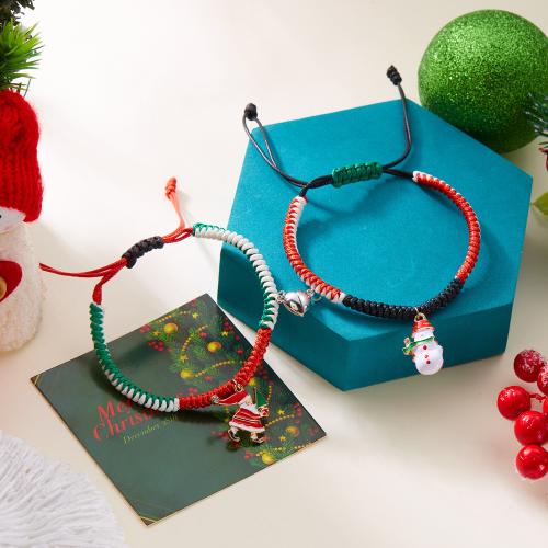 Bracelet de Noël en alliage zinc, alliage de zinc, Conception de Noël & bijoux de mode & styles différents pour le choix & pour femme, plus de couleurs à choisir Environ 16-32 cm, Vendu par PC[