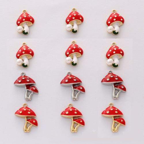 Pendentifs émail, alliage de zinc, champignon, Placage de couleur d'or, DIY & normes différentes pour le choix, plus de couleurs à choisir, Environ Vendu par sac