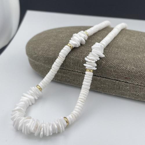 Shell Necklace, with 316 Stainless Steel, Vacuum Ion Plating, Bohemian style & Unisex Approx 45 cm 