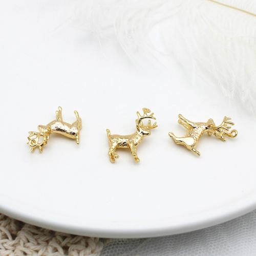 Animal Brass Pendants, plated, DIY, golden [