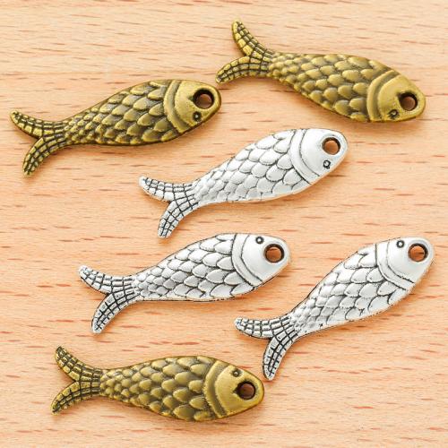 Zinc Alloy Animal Pendants, Fish, plated, DIY 