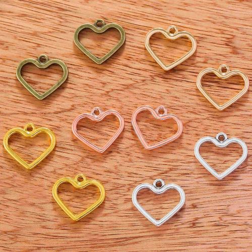 Zinc Alloy Heart Pendants, plated, DIY 