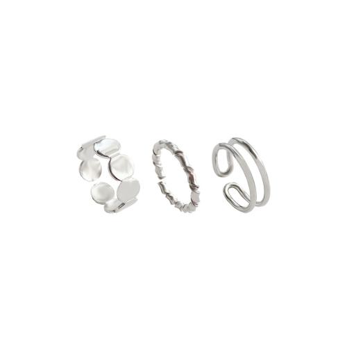 Zink-Legierung Ring Set, Zinklegierung, drei Stücke & Modeschmuck & für Frau, keine, Inner diameter 17mm, verkauft von setzen