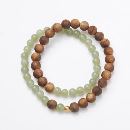 Pulsera de jade, La madera de agar, con Hetian Jade, hecho a mano, Joyería & unisexo, longitud:aproximado 32 cm, Vendido por UD