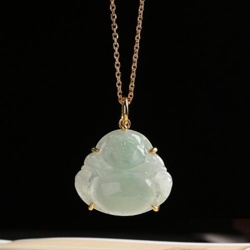 Gemstone Necklaces, Jadeite, handmade, fashion jewelry & Unisex Approx 50 cm 