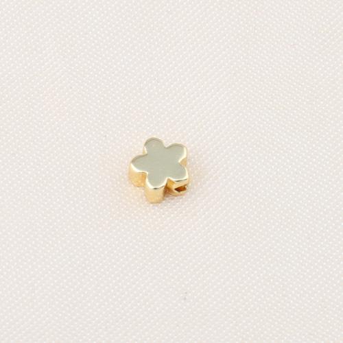 Brass Jewelry Beads, Flower, gold color plated, DIY 