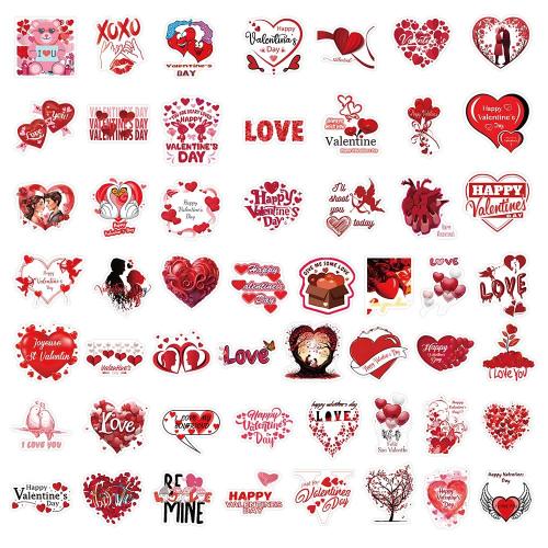 Fashion Sticker Paper, PVC Plastic, with Adhesive Sticker, DIY & waterproof, mixed colors, About 4-8cm [