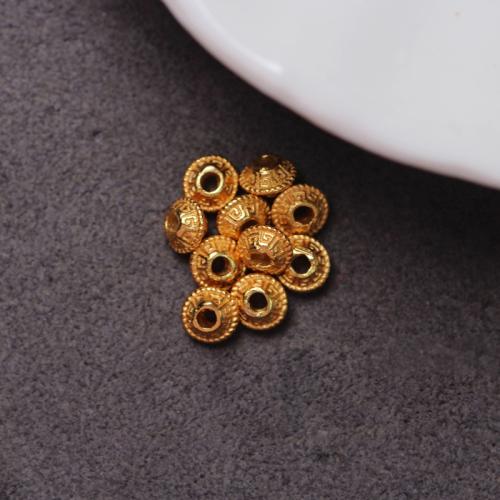 Sterling Silver Spacer Beads, 925 Sterling Silver, DIY, golden 