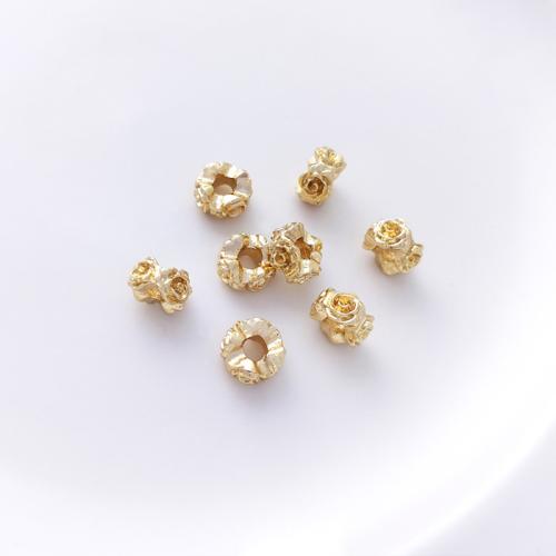 Messing Zwischenperlen, plattiert, DIY & verschiedene Stile für Wahl, goldfarben, 8x5mm, verkauft von PC[