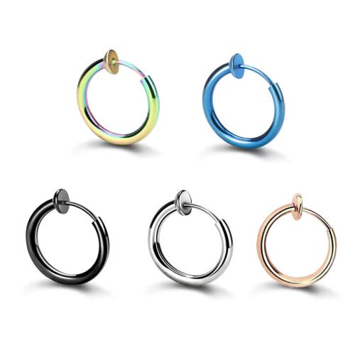 Stainless Steel Huggie Hoop Earring, 316L Stainless Steel, polished, Unisex 