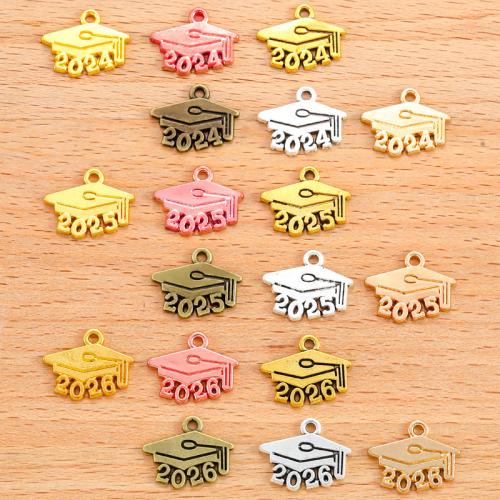 Zinc Alloy Charm Connector, Hat, plated, DIY 